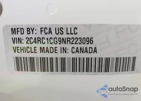 2022 Chrysler Voyager Lx from USA, damaged, VIN 2C4RC1CG9NR223096